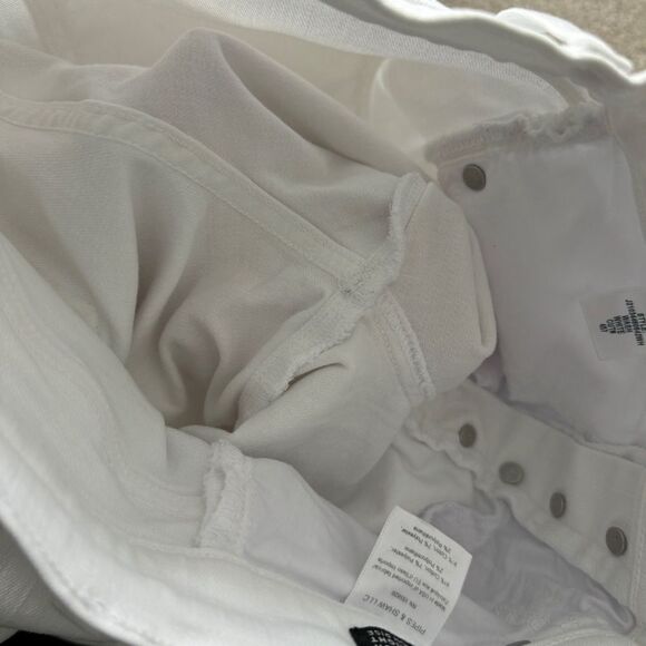 NEW Veronica Beard white distressed button fly high rise straight jeans size 28 - Picture 8 of 12